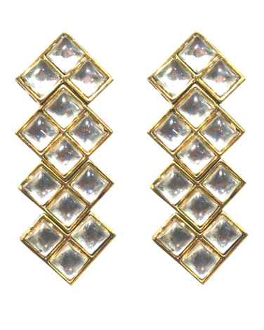 Buy Crunchy Fashion Traditional Kundan Look Earrings For Women & Girls - Purplle