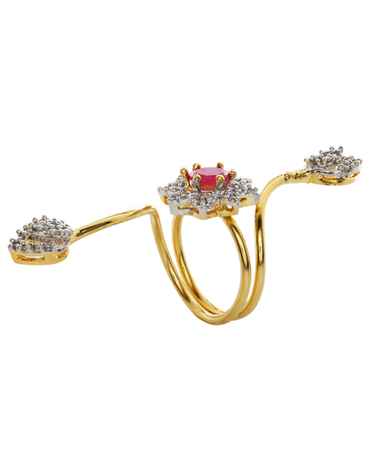 Buy Crunchy Fashion Trendy Diva Wedding Ring - Purplle