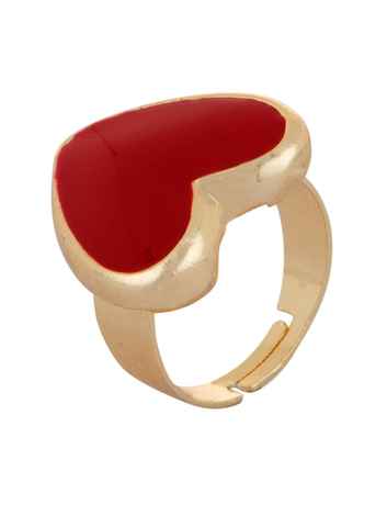 Buy Crunchy Fashion Love Struck Red Heart Ring - Purplle