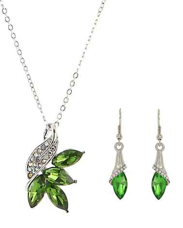 Buy Crunchy Fashion Crystal Peacock Pendant Set - Purplle