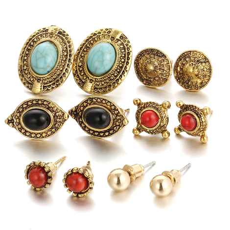 Buy Crunchy Fashion Stella Stud Earrings Combo For Girls - Purplle