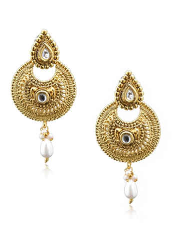 Buy Royal Bling Blinking Golden Drop Earring - Purplle