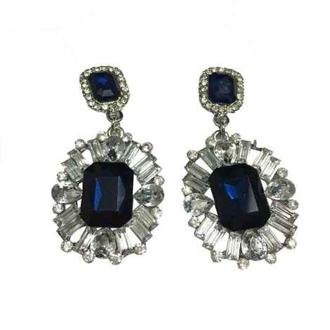 Buy Ferosh Blue Stone Earrings - Purplle