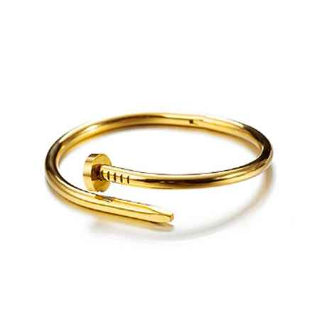 Buy Ferosh Gold Nail Bangle - Purplle