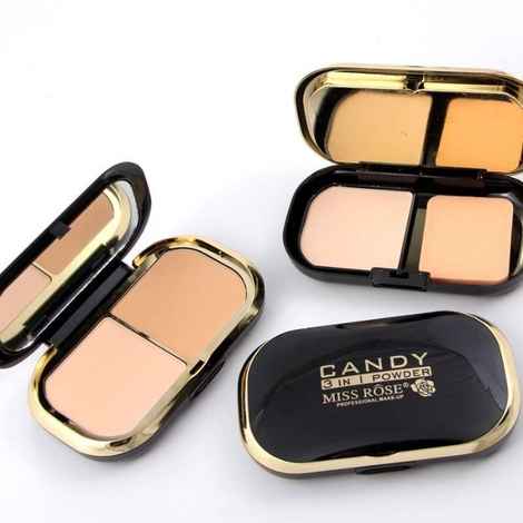 Miss Rose Profissional Candy Compact Powder 3 In 1 (7003-019Y-02)
