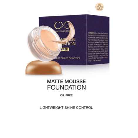 CVB Paris Matte Mousse Foundation Light Weight Shine Control Oil Free -03 (15 g)