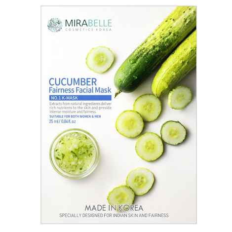 Buy Mirabelle Korea Cucumber Fairness Facial Mask (25 ml) - Purplle