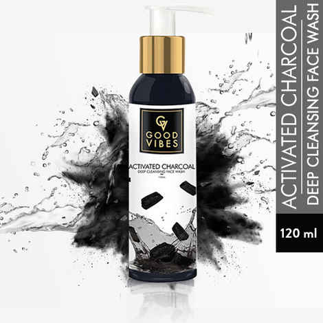 Good Vibes Activated Charcoal Deep Cleansing Face Wash | Deep Pore Cleansing, Purifying | No Parabens, No Mineral Oil, No Animal Testing (120 ml)