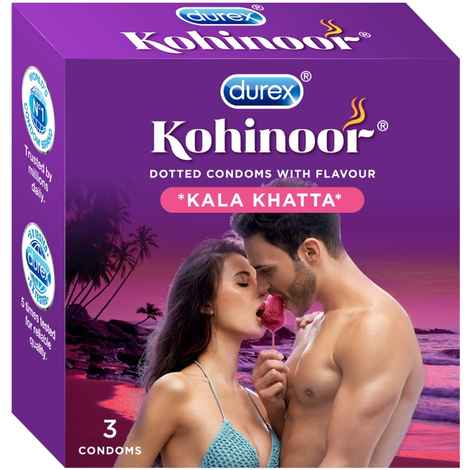 Buy Durex Kohinoor Condoms, Kala Khatta- 3s - Purplle