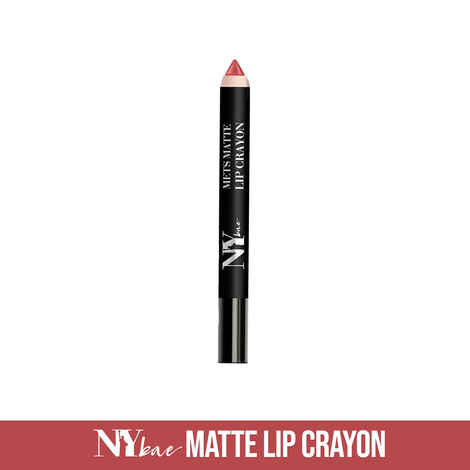 NY Bae Mets Matte Lip Crayon | Satin Texture | Nude Brown | Enriched with Vitamin E - City Field Got Owned 3 (2.8 g)