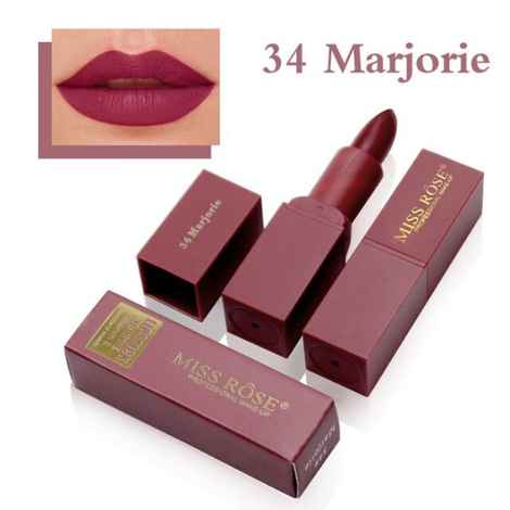 Miss Rose Brand lips Matte Moisturizing Lipstick Vitamin E Waterproof 34 (3.4 g)