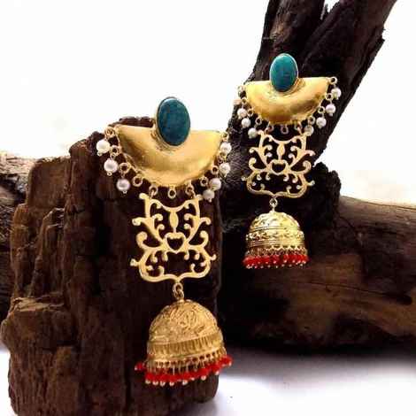 Buy Ferosh Glam Red Dangler Earrings - Purplle