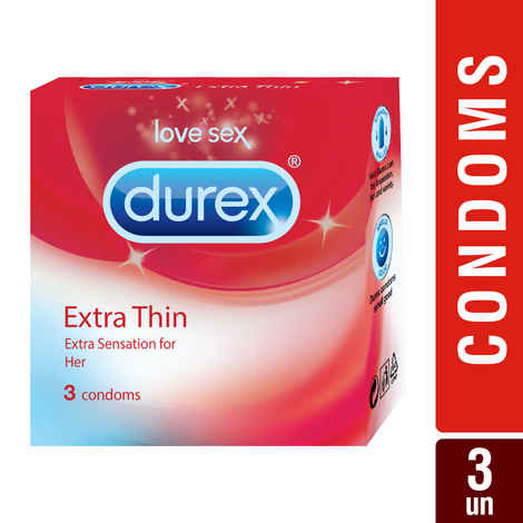 Buy Durex Condoms, Extra Thin- 3s - Purplle