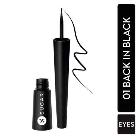 SUGAR Cosmetics Gloss Boss 24HR Eyeliner - 01 Back in Black (Black)