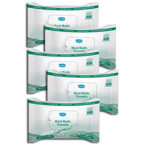 Buy Ginni Bed Bath Towel Economy Pack (Pack Of 5) (10 Wet Towelettes Per Pack) - Purplle