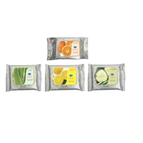 Ginni Clea Cleansing & Make-Up Remover Wipes-Orange(Pack Of 30) & (Rose,Lemon,Cucumber) (Pack Of 3) (10 Wipes In Each Pack)(Total = 60 Counts)
