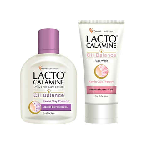 Buy Lacto Calamine Oil Balance Lotion (For Oily Skin) (120 ml) + Lacto Calamine Oil Balance Face Wash (50 ml) - Purplle