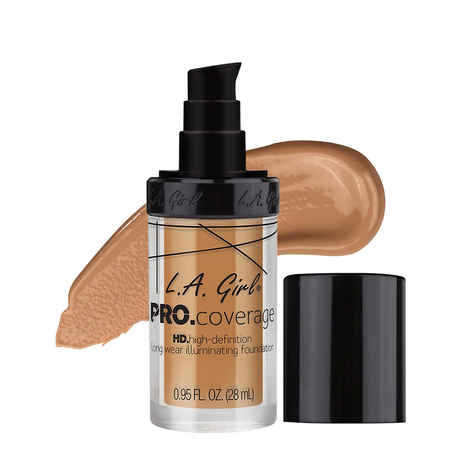 Buy L.A. Girl pro Coverage HD Foundation-Nude Beige 28 ml - Purplle