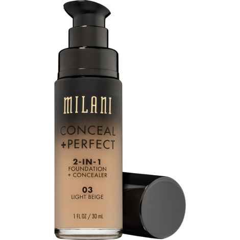 Milani 2-IN-1 Foundation + Concealer 03 Light Beige (30ml)