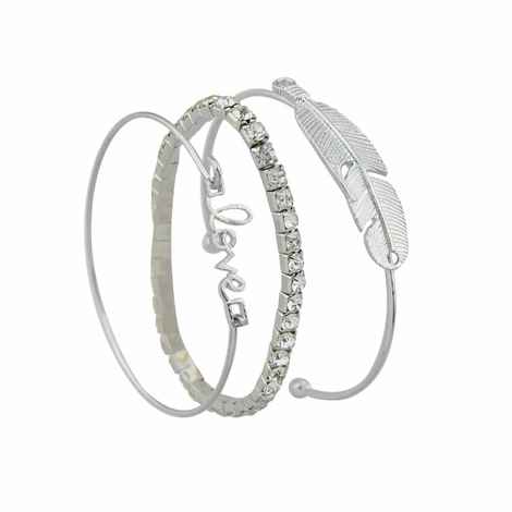 Buy Ferosh Ariana Trio Bracelets - Purplle