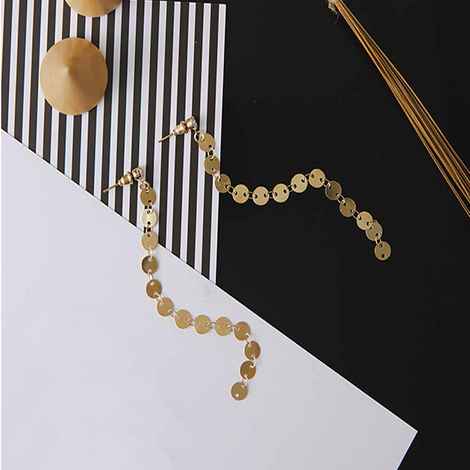 Buy Ferosh Aurum Sequence Drop Earrings - Purplle