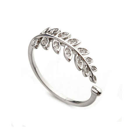 Buy Ferosh Crystal leaf Ring - Purplle