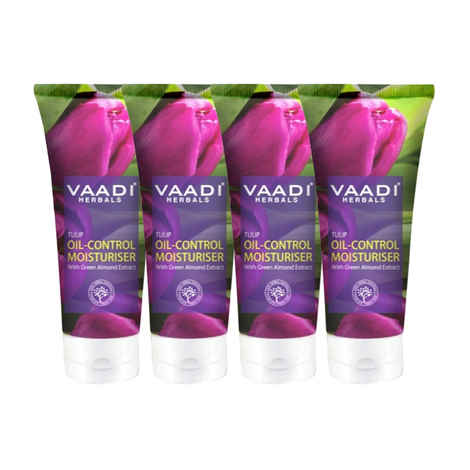 Vaadi Herbals Tulip Oil Control Moisturizer With Green Almonds Extract (60 ml) x4