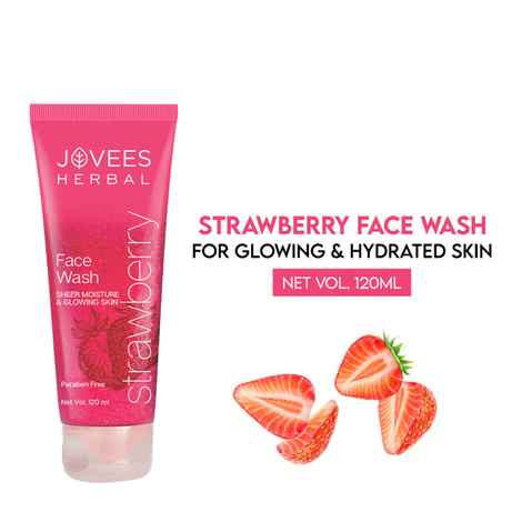 Buy Jovees Herbal Strawberry Face Wash with Strawberry Extracts | For Normal to Dry Skin | For Women/Men | For Hydrating & Glowing Skin 120ml - Purplle