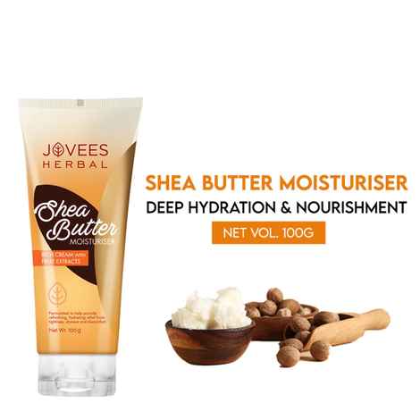 Buy Jovees Herbal Shea Butter Moisturiser | With Shea Butter & Fruit Extracts | Reduces Skin Inflammation & Restores Hydration | For Normal to Dry Skin | Paraben and Alcohol Free | 100g - Purplle