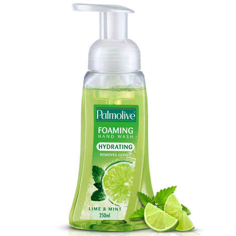 Palmolive Hydrating Foaming Lime & Mint Liquid Hand Wash, Removes Germs, Refreshing Fragrance (250 ml) Dispenser Bottle