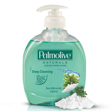 Buy Palmolive Naturals Sea Minerals Liquid Hand Wash, Remove 99.9% of Germs, Refreshing Fragrance (250 ml) Dispenser Bottle - Purplle