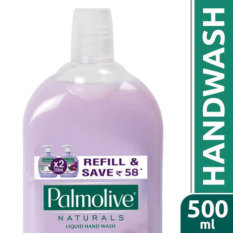 Palmolive Naturals Black Orchid & Milk Liquid Hand Wash, Wash Away Germs, Refreshing Fragrance (500 ml) Refill Bottle