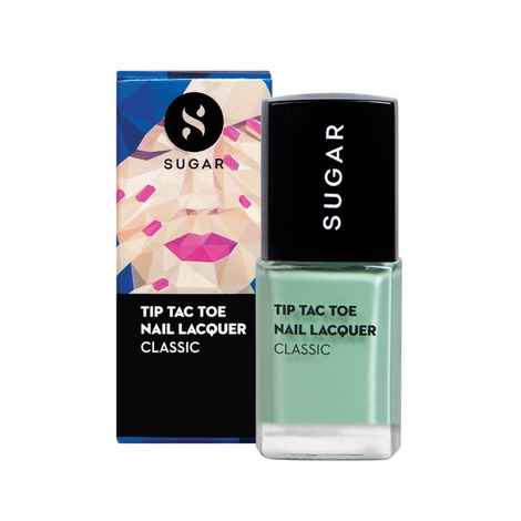 SUGAR Cosmetics Tip Tac Toe Nail Lacquer - 063 Mint Money (Pastel Green)