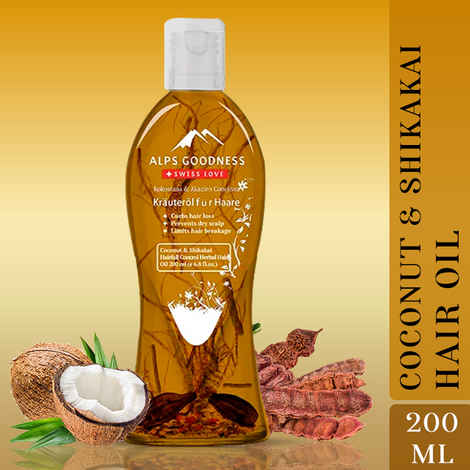 Alps Goodness Herbal Hair Oil - Coconut & Shikakai (200 ml)