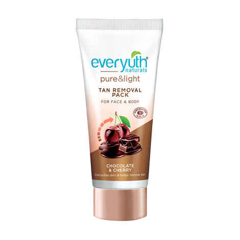 Buy Everyuth Naturals Chocolate and Cherry Tan Removal Pack Face & Body (50 g) - Purplle