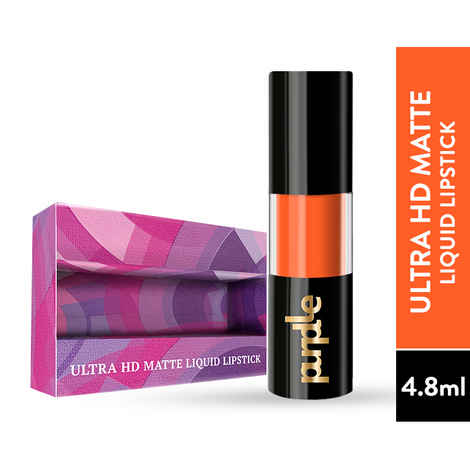 Purplle Ultra HD Matte Liquid Lipstick, Orange, My First Dare 3 (4.8 ml)