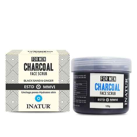 Inatur Men Charcoal Face Scrub (125 g)