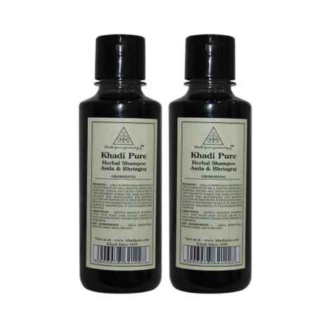 Buy Khadi Pure Herbal Amla & Bhringraj Shampoo (210 ml)(Pack of 2) - Purplle
