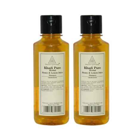 Khadi Pure Herbal Honey & Lemon Juice Shampoo (210 ml)(Pack of 2)
