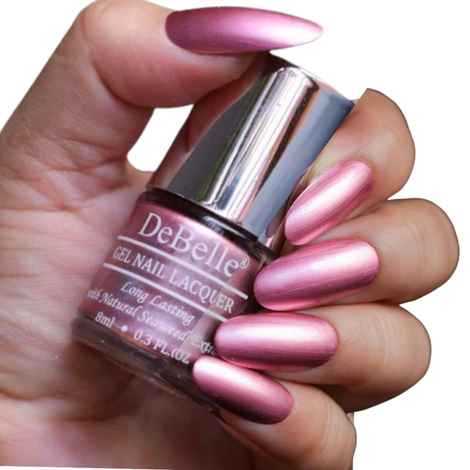Buy DeBelle Gel Nail Lacquer Metallic Chrome Glaze - Pink, (8 ml) - Purplle