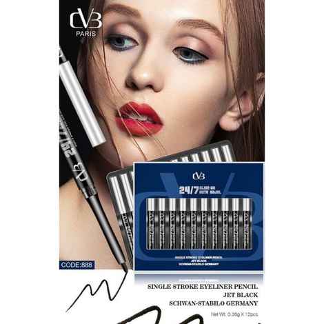 CVB 24/7 Glide-On Auto Kajal Single Stroke Eyeliner Pencil Jet Black
