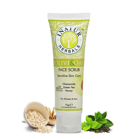 Inatur Olive & Oat Face Scrub (75 g)