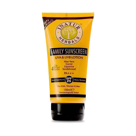 Inatur Family Sunscreen UVA & UVB Lotion SPF 25 (150 ml)