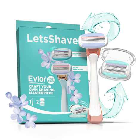 Buy LetsShave Evior 6 Body Hair Removal Razor for Women (1 Razor Handle, 1 Blade Cartridge, 1 Blade Case) - Purplle