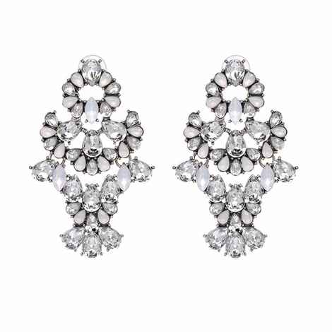 Buy Ferosh Elzira Diamond Dangler Earrings - Purplle