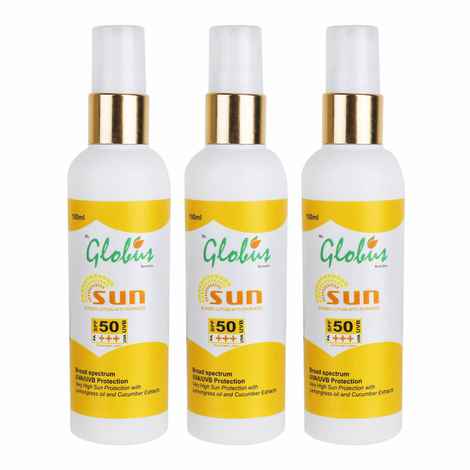 Buy Globus Ayurvedic Sunscreen Lotion Spf 50 Pa+++ 100 ml (Pack of 3) - Purplle
