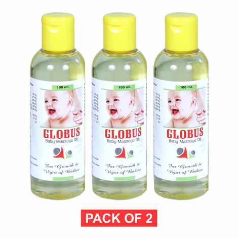 Buy Globus Ayurvedic Baby Massage Oil 100 ml (Pack of 3) - Purplle