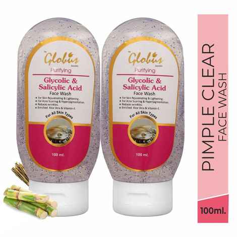 Globus Remedies Purifying With Glycolic & Salicylic Acid face wash 100 ml(Pack Of 2)