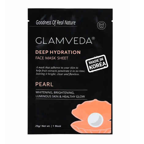 Buy Glamveda Pearl Whitening & Brightening Face Mask Sheet (25 gm) - Purplle