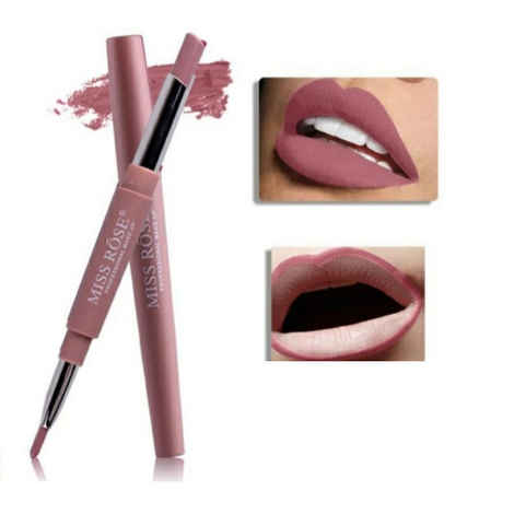 Miss Rose 2 In 1 Creamy Matte Lipstick 7102-001M 06 Spanish Pink